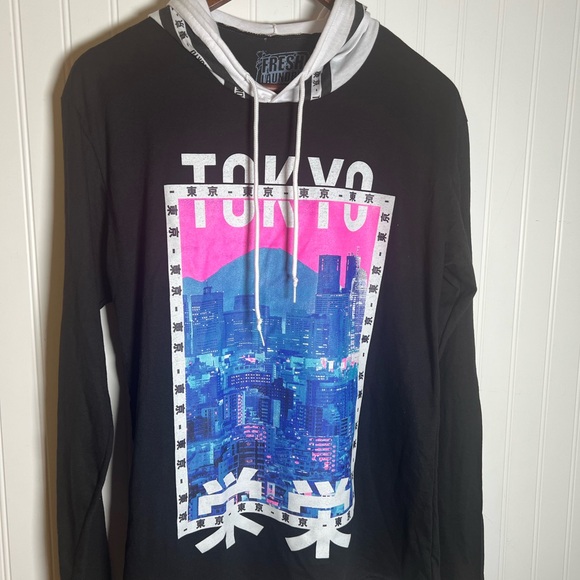 Fresh Laundry Tokyo Graphic Hoodie Pullover Mens size M - Picture 1 of 3